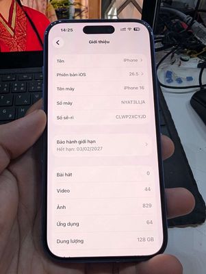 Apple iPhone 16 128GB Xanh blue 100%