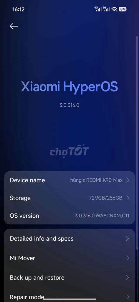 Xiaomi Redmi K90 Max 16GB/256GB Bạc. Mua bán Điện thoại tại Huyện Cần Đước Long An được đăng bởi Dương Gian hình 1