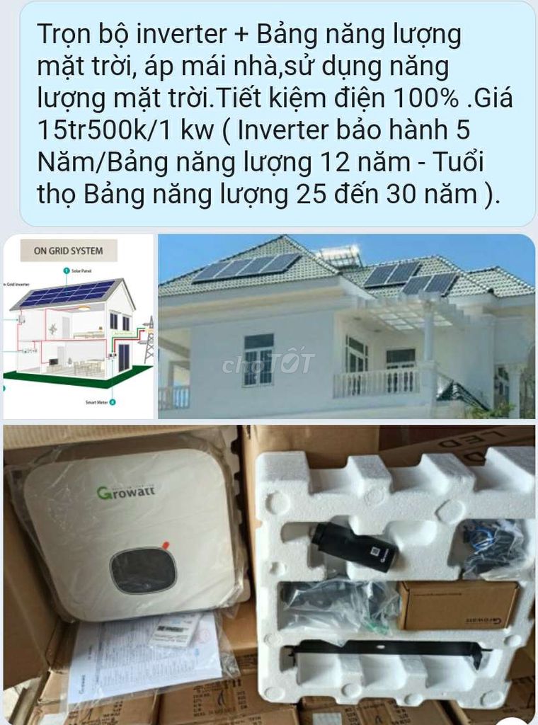 0906878996 - Năng lượng áp mái 3kw.