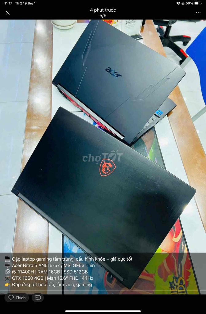 Acer Nitro 5 i5-11400H 15.6 inch 16GB/512GB. Mua bán Laptop tại Thành phố Biên Hòa Đồng Nai được đăng bởi TRƯƠNG HUY HOÀNG hình 1