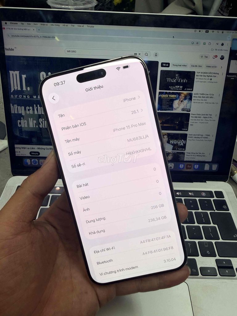 Apple iPhone 15 Pro Max 256GB Titan tự nhiên. Mua bán Điện thoại tại Quận Ngũ Hành Sơn Đà Nẵng được đăng bởi Nghĩa  hình 1