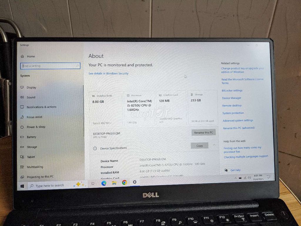 Dell XPS 9360 i5 8250U 8/256. Mua bán Laptop tại Quận Bình Tân Tp Hồ Chí Minh được đăng bởi le nguyen hình 1