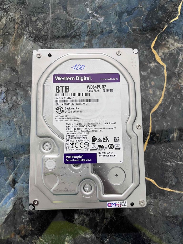 Ổ cứng HDD Western Digital WD84PURZ 8TB Camera. Mua bán Linh kiện (RAM, Card...) tại Thành phố Thuận An Bình Dương được đăng bởi Điện máy pin hình 1