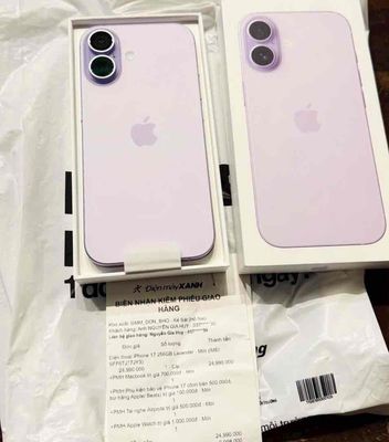 Apple iPhone 17 256GB Tím Đã kích hoạt