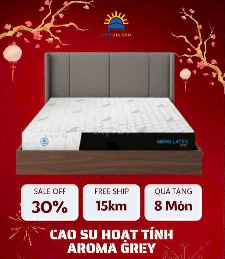 Nệm Aroma Grey cao su thiên nhiên. Mua bán Giường, chăn ga gối nệm tại Thành phố Ngã Bảy Hậu Giang được đăng bởi Nem Gia Kho hình 1