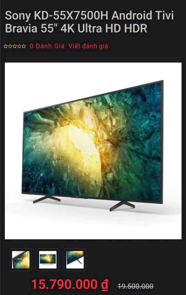 Tivi Sony 55" màn 4K chạy Android mới 99% đời 2021