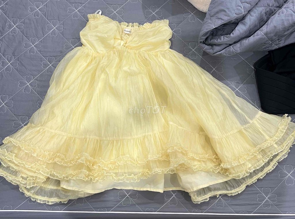 Đầm babydoll Annieroomfit Vàng Nữ Voan. Mua bán Quần áo tại Huyện Gia Lâm Hà Nội được đăng bởi Diệp Anh hình 1