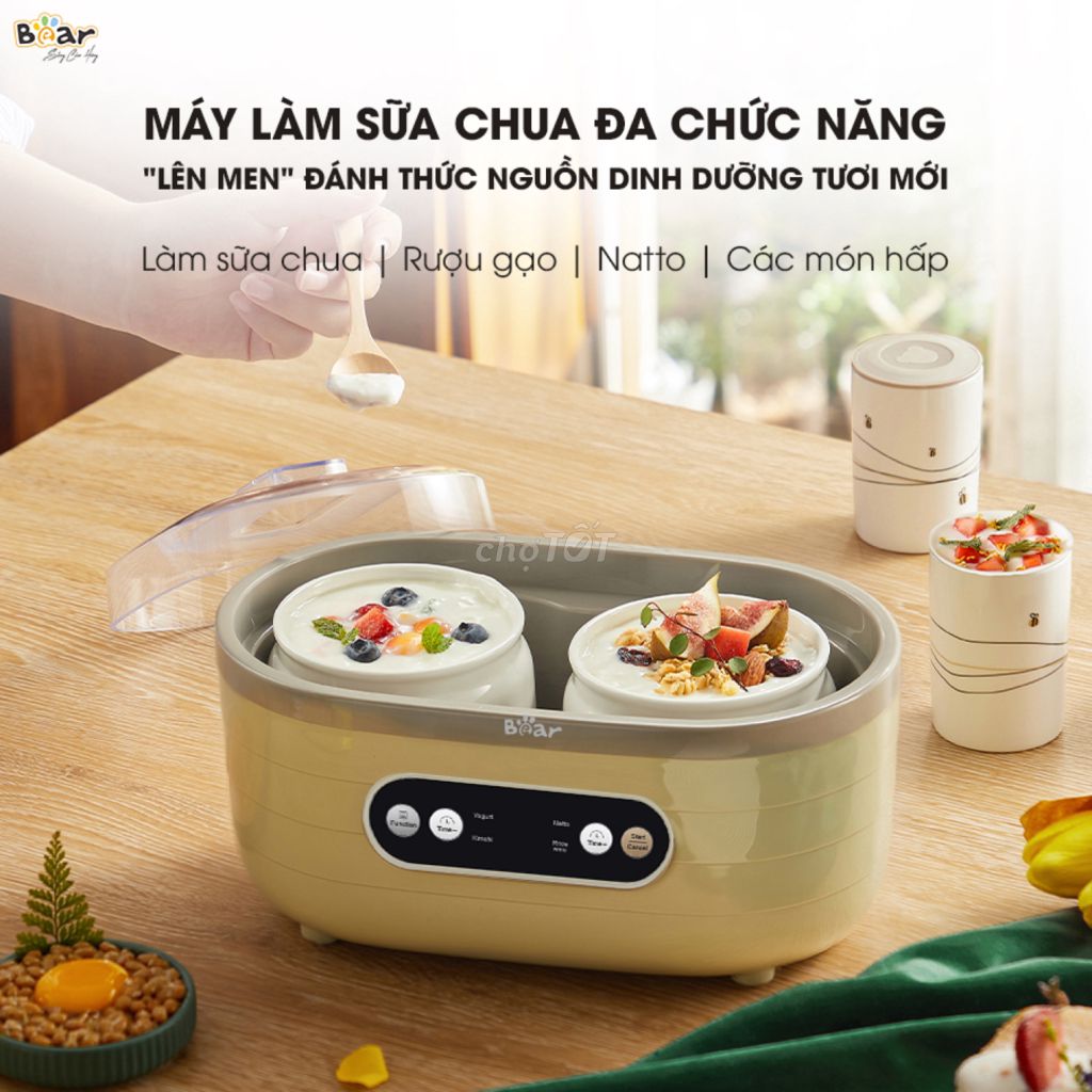 Máy Làm Sữa Chua Bear 1,7L Đa Chức Năng Lên Men T