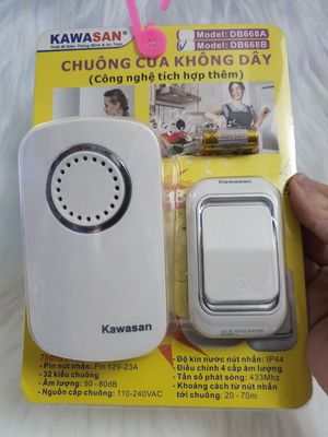 Chuông cửa không dây KAWASAN DB668B. Mua bán Nội thất, đồ gia dụng khác tại Quận 6 Tp Hồ Chí Minh được đăng bởi Laptop Hoàng Kim