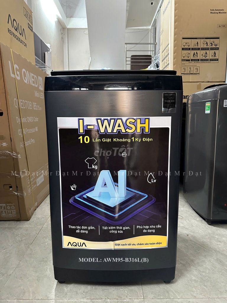 Máy giặt Inverter 9.5kg AQUA. MODEL: AWM95-B316L B. Mua bán Máy giặt tại Quận 8 Tp Hồ Chí Minh được đăng bởi Trần Thiện Đạt hình 1