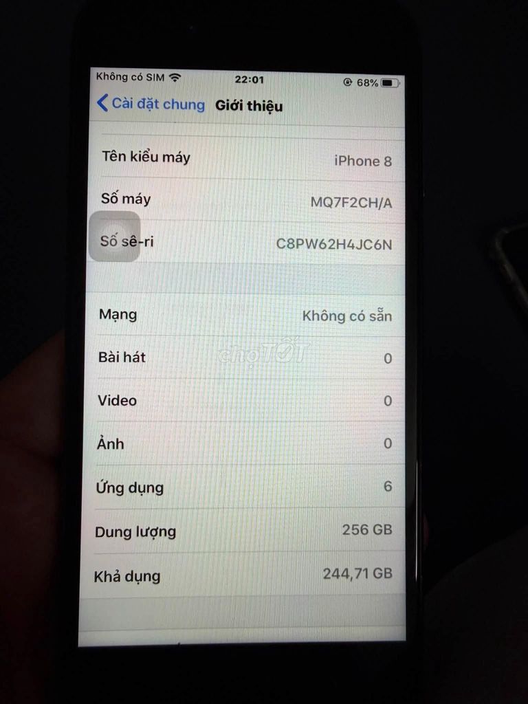 Apple iPhone 8 256GB Đen 89%. Mua bán Điện thoại tại Quận 1 Tp Hồ Chí Minh được đăng bởi Hội Đồ Điện Tử hình 1