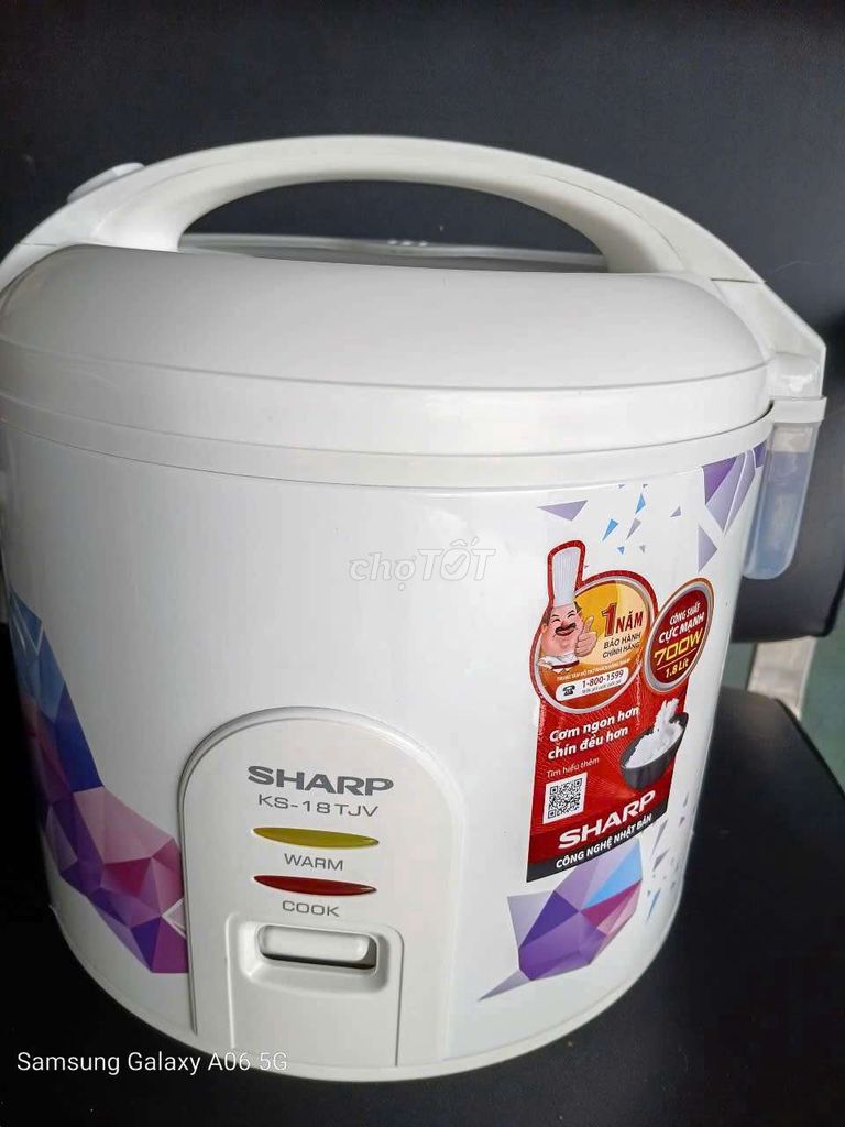 Nồi cơm điện Sharp KS-18TJV 1.8 lít Trắng. Mua bán Bếp, lò, đồ điện nhà bếp tại Huyện Bình Chánh Tp Hồ Chí Minh được đăng bởi Đại Phúc chuyên hàng chính hãng mới giá rẻ hình 1