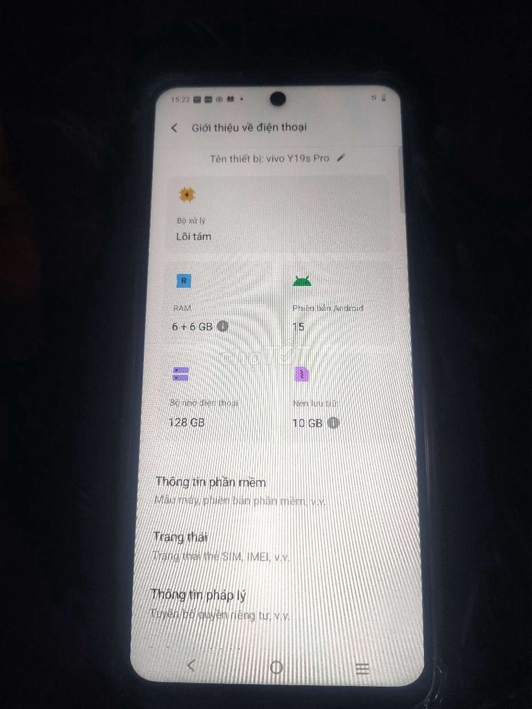 Vivo Y19s Pro 12GB/128GB Bạc 8 tháng. Mua bán Điện thoại tại Huyện Vĩnh Thạnh Cần Thơ được đăng bởi Thu Nguyen Van hình 1