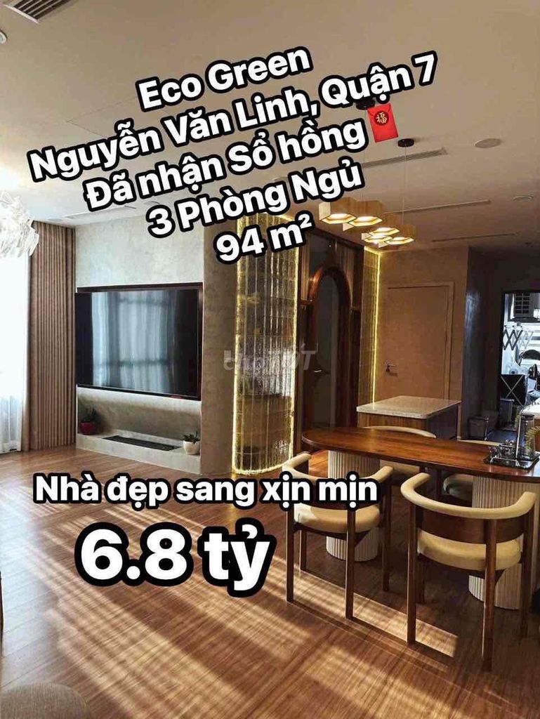 Bán Căn Nhà Tâm Huyết Eco Green 3 Phòng Lung Linh Quận 7