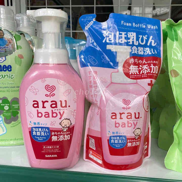 NƯỚC RỬA BÌNH SỮA ARAU BABY 500ML NHẬT BẢN TẠO BỌT