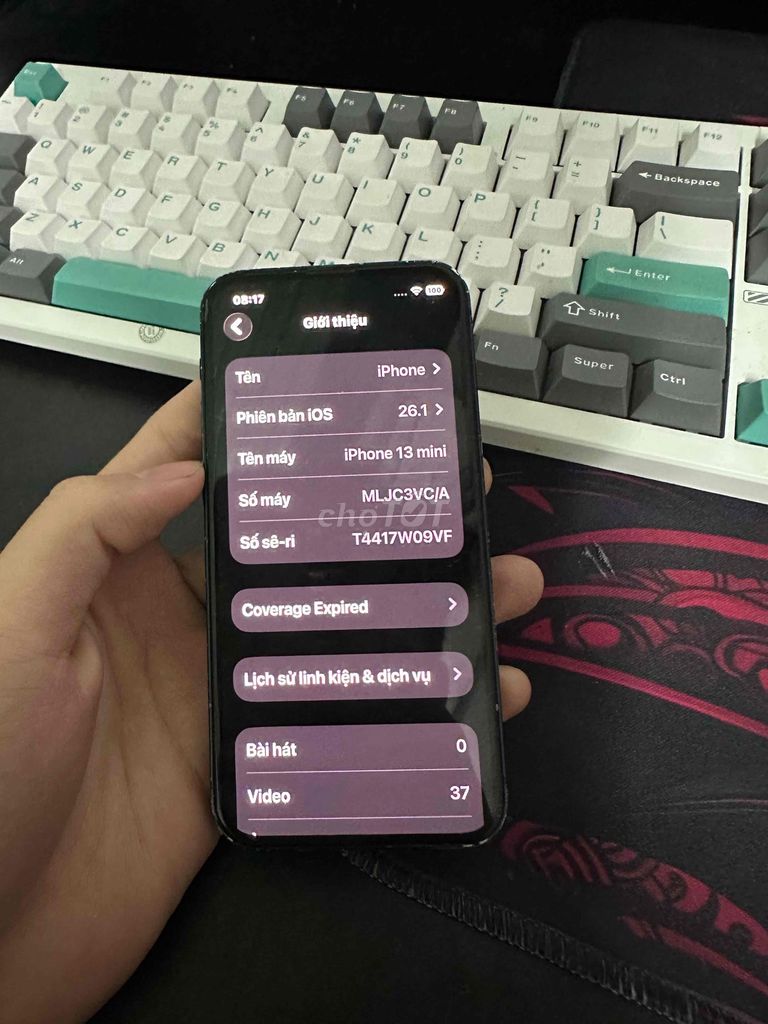 iPhone 13 mini Đen Đã qua sử dụng. Mua bán Điện thoại tại Thị xã Bến Cát Bình Dương được đăng bởi Nguyễn Cường hình 1
