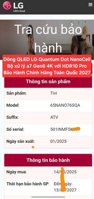 TV QLED LG
65NANO76 65in QLED 4K NANO CELL BH 2027. Mua bán Tivi, Âm thanh tại Quận 8 Tp Hồ Chí Minh được đăng bởi Nguyen nguyen