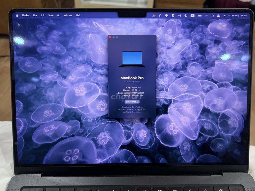 Apple MacBook Pro M4 16GB Xám. Mua bán Laptop tại Quận Liên Chiểu Đà Nẵng được đăng bởi Ey Yi hình 1