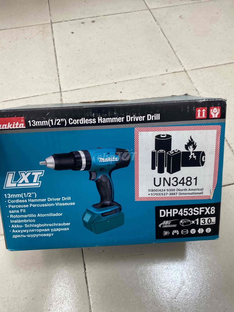 Máy khoan pin Makita DHP453SFX8. Mua bán Đồ chuyên dụng, Giống nuôi trồng tại Thành phố Thủ Đức Tp Hồ Chí Minh được đăng bởi Bình Nam Bình Dương hình 1