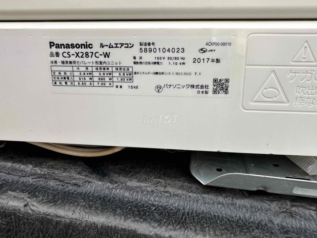 máy lạnh panasonic inveter 2 chiều nội địa nhật