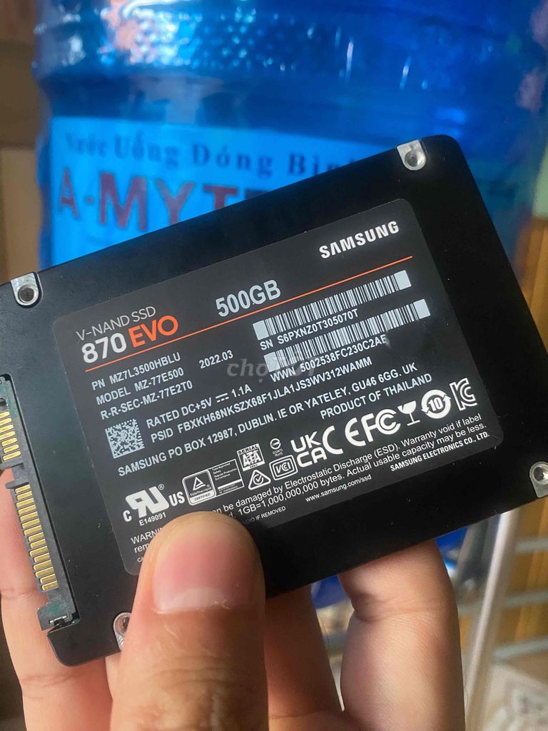 Samsung 870 EVO 500GB SATA 3 chuẩn zin 100%. Mua bán Linh kiện (RAM, Card...) tại Quận 4 Tp Hồ Chí Minh được đăng bởi Jerry Tran hình 1