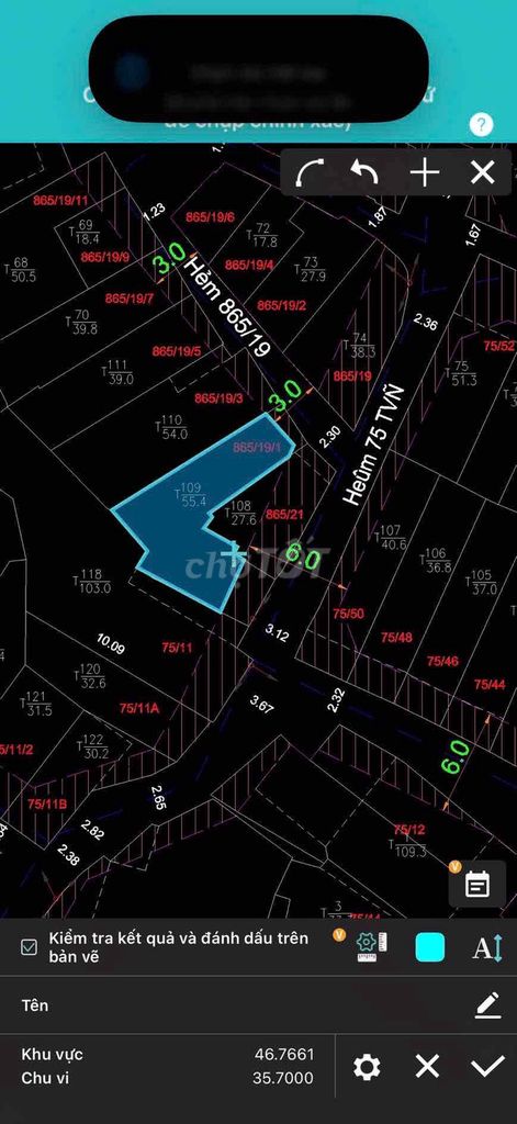 Hẻm 75 XH thông với 865 Hoàng Sa đi vào, số; 75/15bis Trần văn đang,