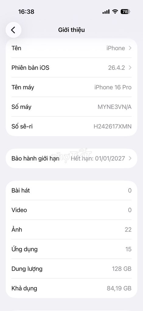 Apple iPhone 16 Pro 128GB. Mua bán Điện thoại tại Quận Ngô Quyền Hải Phòng được đăng bởi Minh Minh hình 1