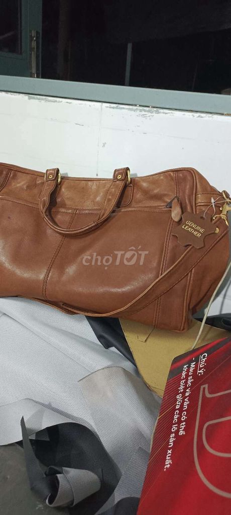 Túi Da Cao Cấp Nâu Unisex. Mua bán Túi xách tại Huyện Bình Chánh Tp Hồ Chí Minh được đăng bởi Thiên Phúc  hình 1