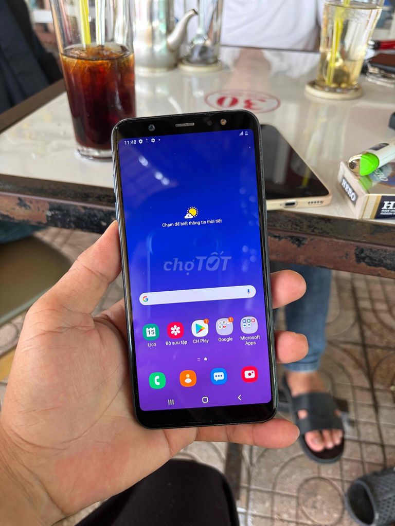 Samsung Galaxy A6+ Xanh Đã sử dụng. Mua bán Điện thoại tại Thành phố Vị Thanh Hậu Giang được đăng bởi máy củ giá tốt  hình 1