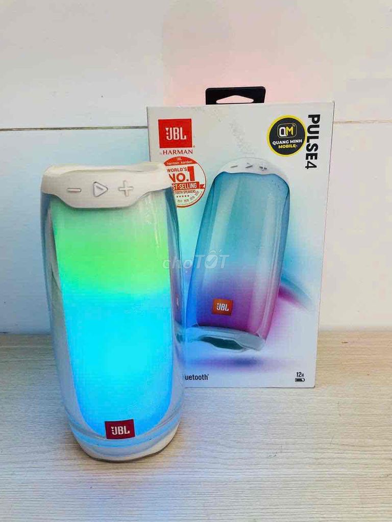 Loa Bluetooth JBL Pulse 4 Trắng chống nước IPX7. Mua bán Tivi, Âm thanh tại Quận Gò Vấp Tp Hồ Chí Minh được đăng bởi Quang Minh Mobile  hình 1