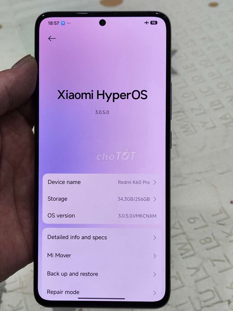 Xiaomi Redmi K60 Pro 8GB 256GB Trắng. Mua bán Điện thoại tại Quận Hoàng Mai Hà Nội được đăng bởi Nguyennoi hình 1