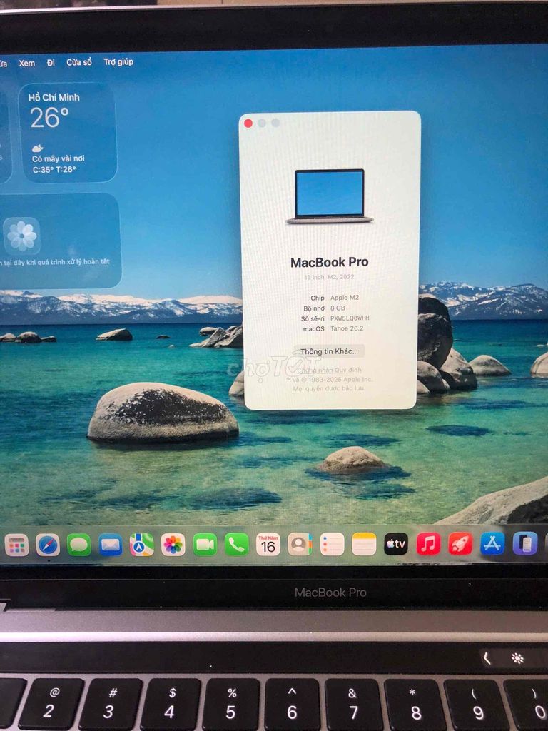 Apple MacBook Pro M2 8GB/256GB Xám. Mua bán Laptop tại Quận Đống Đa Hà Nội được đăng bởi Chí Hướng Group  hình 1