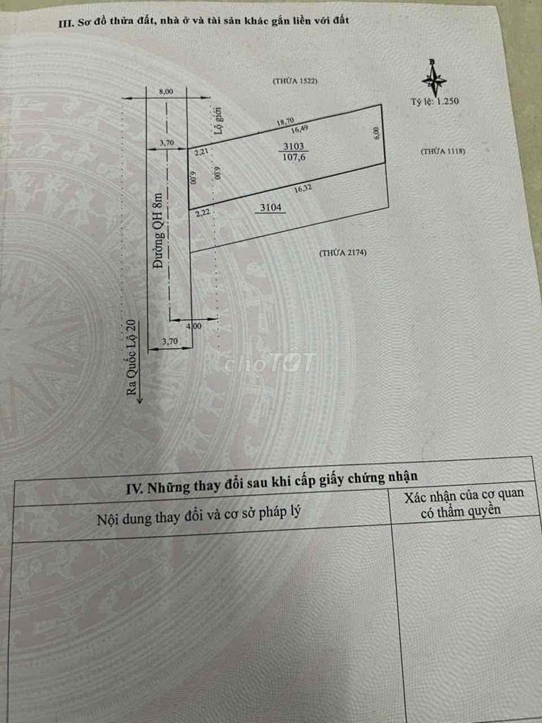 Chính chủ cần bán gấp.HH2% nhận đủ.DT 6x19 đường xe tải tới đất