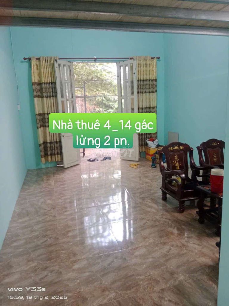 Nhà thuê 4_14 gác lửng 2pn. Gần ủy ban xã Vĩnh Lộc b bình chánh