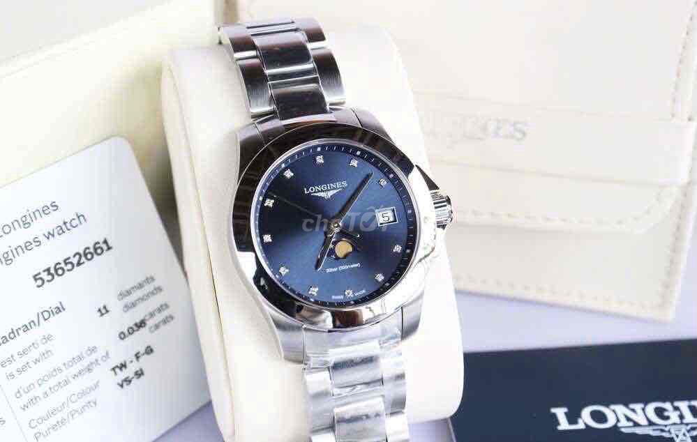 Đh Nữ Longines Moonphase Kim Cương New Fullset