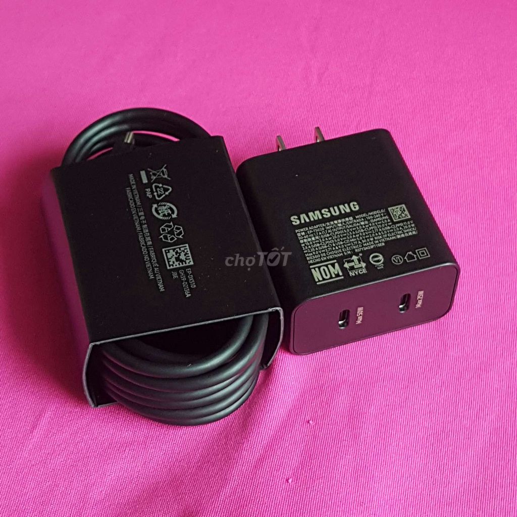 Bộ Sạc SAMSUNG 2 Cổng SAMSUNG Chuẩn 50W Chính Hãng. Mua bán Phụ kiện (Màn hình, Chuột...) tại Quận Thanh Khê Đà Nẵng được đăng bởi Thu Bon hình 1