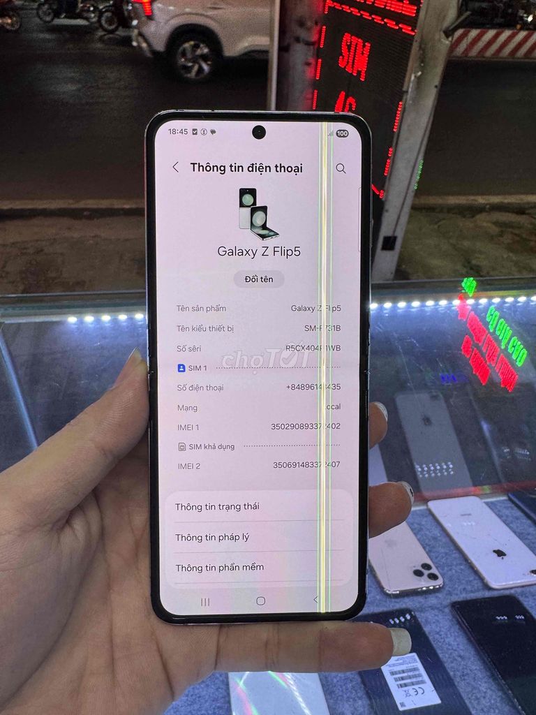 Samsung Galaxy Z Flip5 256GB Trắng. Mua bán Điện thoại tại Quận 8 Tp Hồ Chí Minh được đăng bởi Hân Mobile hình 1