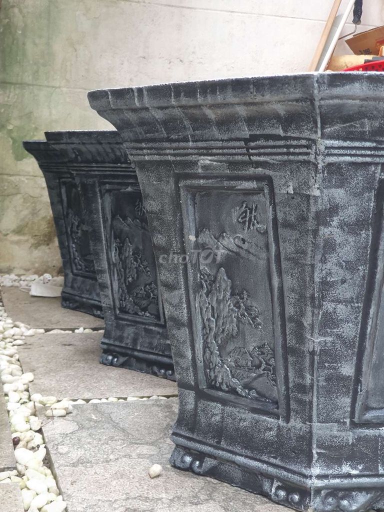 Chậu cây lục giác xi măng xám 55x46 cm. Mua bán Cây cảnh, đồ trang trí tại Quận Thanh Khê Đà Nẵng được đăng bởi ZKS Store hình 1