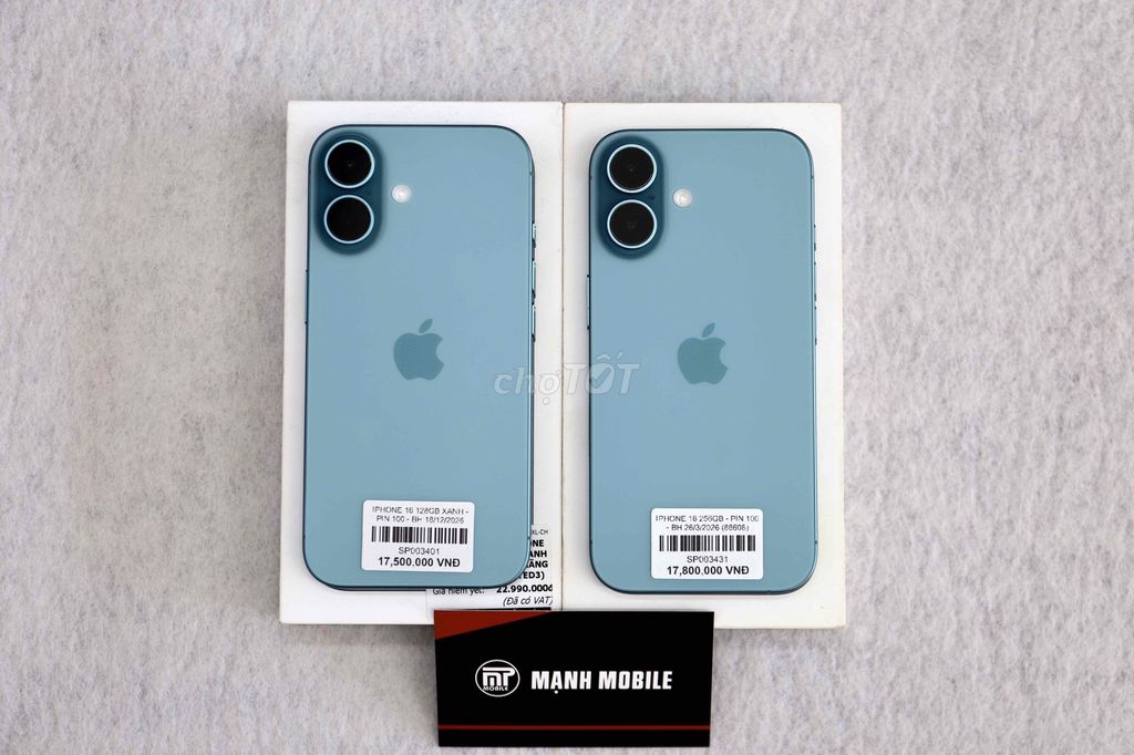 Apple iPhone 16 128GB Xanh. Mua bán Điện thoại tại Huyện Đức Trọng Lâm Đồng được đăng bởi Mạnh Mobile hình 1