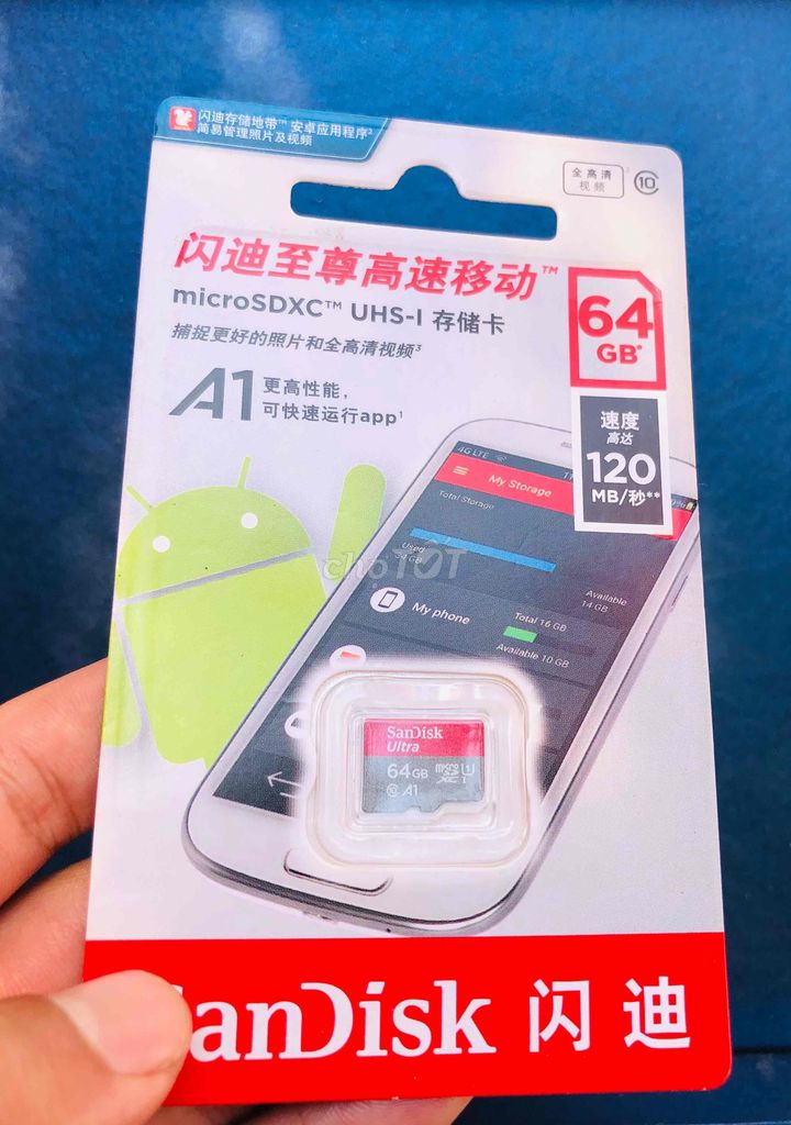Thẻ nhớ Sandisk MicroSD 64 GB Class 10-Chính Hãng