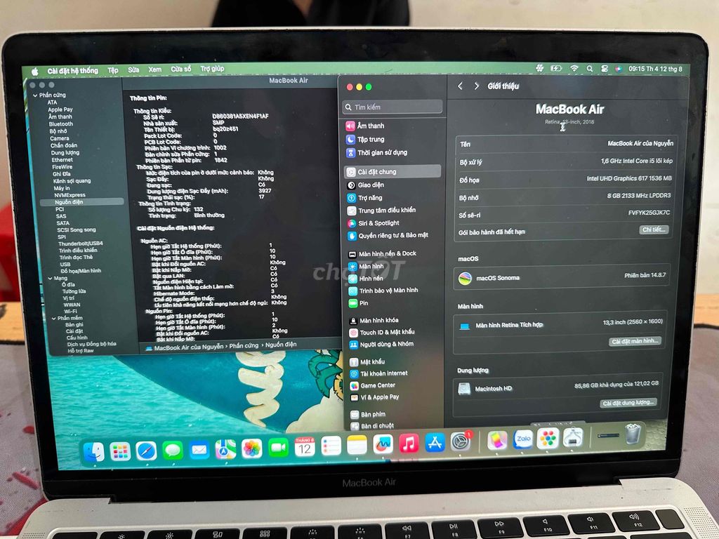 Apple Macbook Air 2018 i5 8GB/128GB Bạc. Mua bán Laptop tại Quận Đống Đa Hà Nội được đăng bởi Nam Đường Láng hình 1