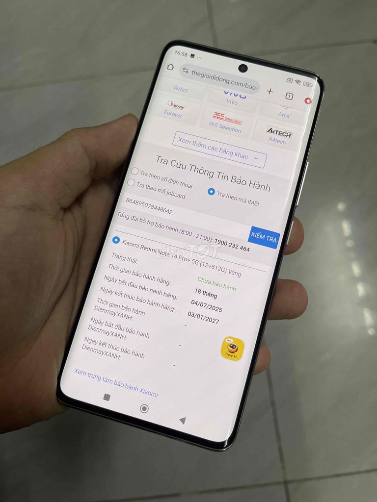 Redmi Note 14 Pro Plus 12/512GB BH2027 TGDD Ko bớt. Mua bán Điện thoại tại Quận 8 Tp Hồ Chí Minh được đăng bởi Thanh Tâm Mobile hình 1