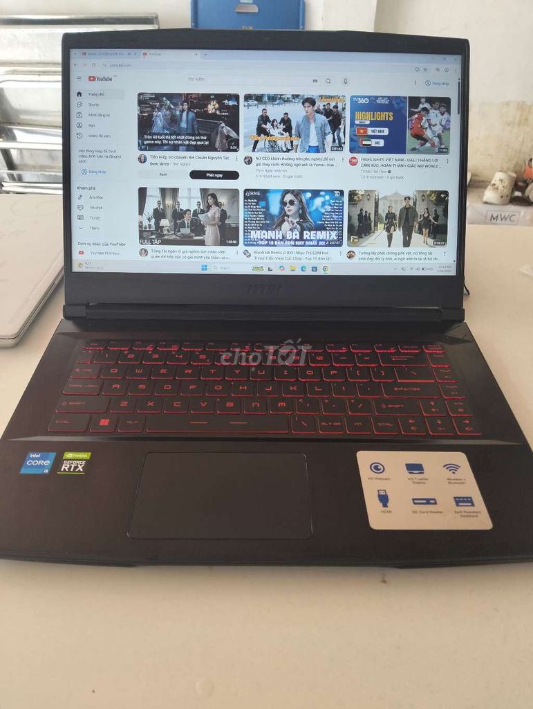 MSI SF63 Thin 11SC i5 8GB/256GB. Mua bán Laptop tại Thành phố Nha Trang Khánh Hòa được đăng bởi le cuong  hình 1