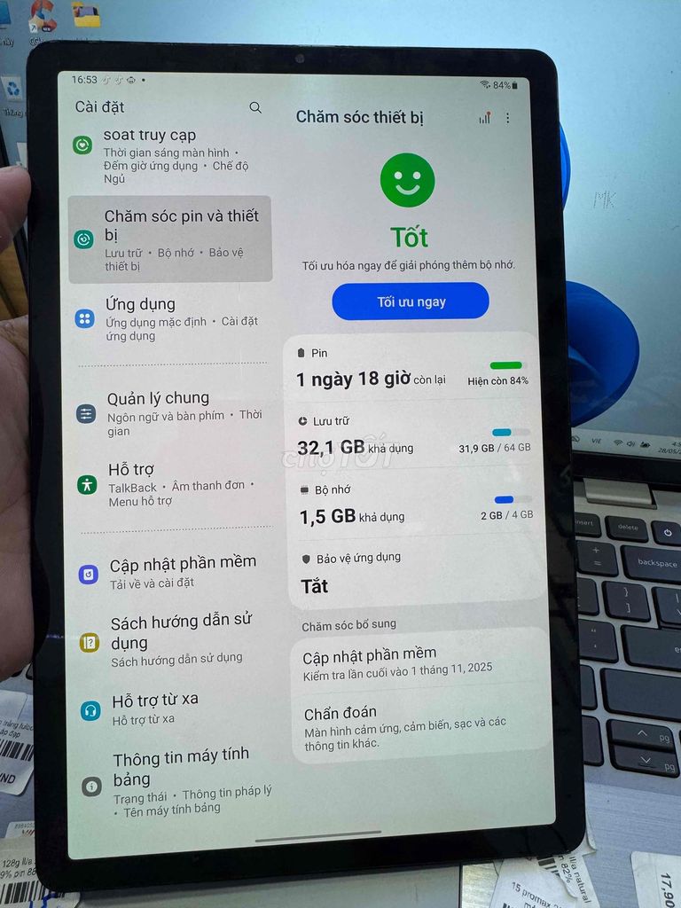 Samsung Galaxy Tab S5e 4GB/64GB Xám. Mua bán Máy tính bảng tại Quận 6 Tp Hồ Chí Minh được đăng bởi QUỐC THIÊN BÁN GÓP 0 ĐỒNG  hình 1