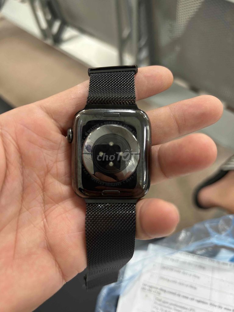 Apple Watch Sr7 esim 45mm Đen Thép pin 86 máy zin. Mua bán Thiết bị đeo thông minh tại Huyện Thanh Trì Hà Nội được đăng bởi Thắng Đình hình 1
