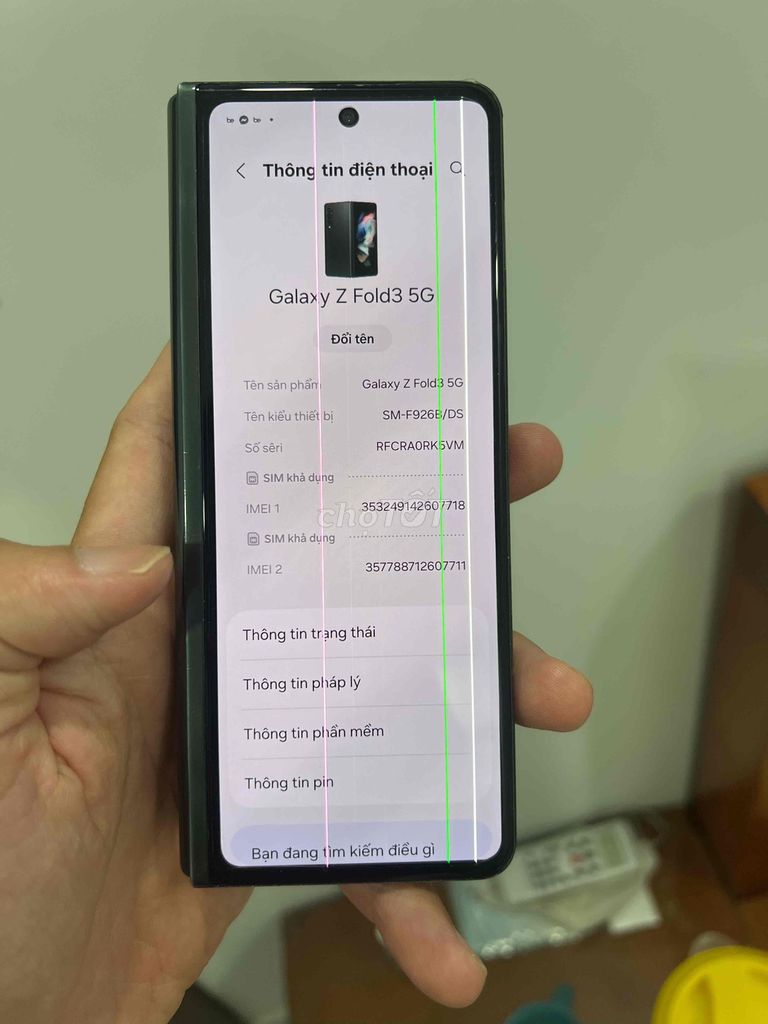 Samsung Galaxy Z Fold3 5G 256GB Đen. Mua bán Điện thoại tại Thành phố Thủ Đức Tp Hồ Chí Minh được đăng bởi Corgi hình 1