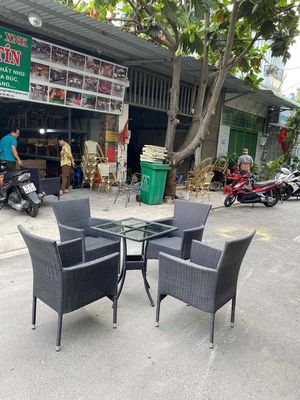 bộ bàn ghế nhựa giả mây cafe ngoài trời giá sỉ.. Mua bán Bàn ghế tại Quận 12 Tp Hồ Chí Minh được đăng bởi Xưởng Sản Xuất Bàn Ghế CaFe Giá Sỉ hình 1