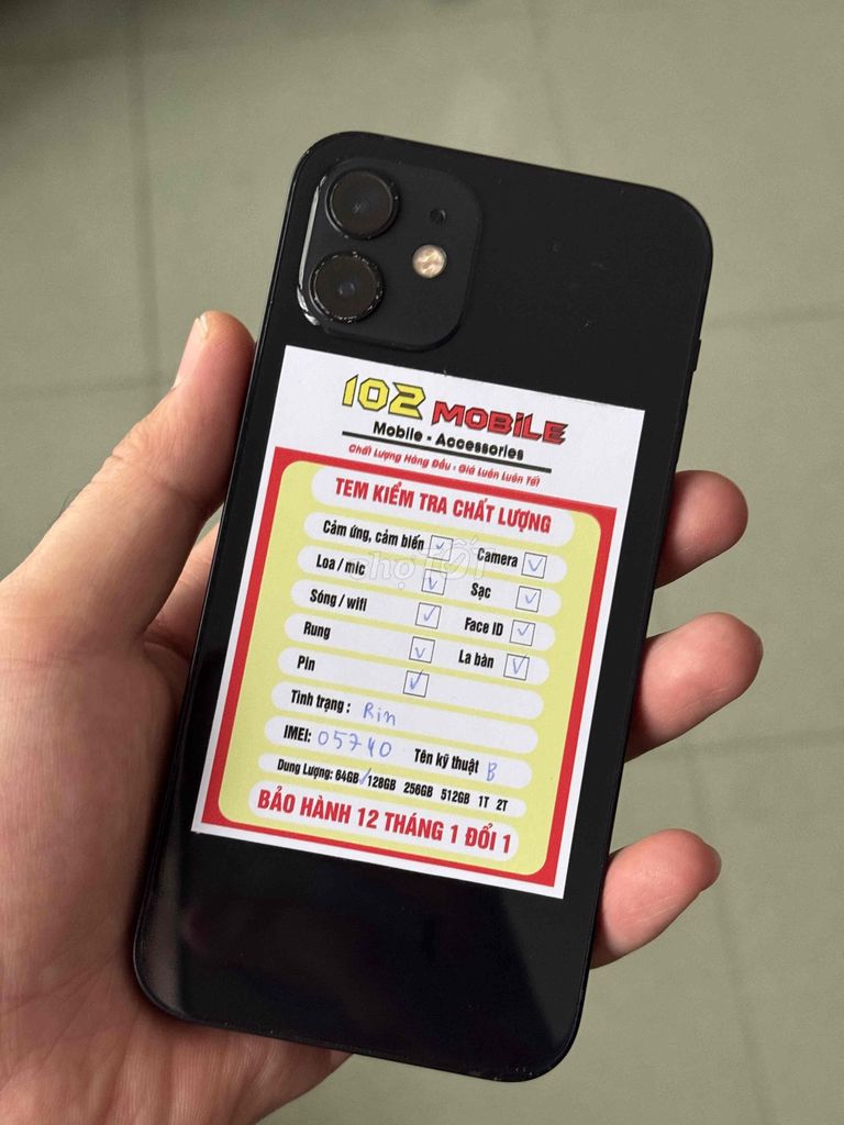 iPhone 12 64GB Đen ngoại hình đẹp zin chuẩn. Mua bán Điện thoại tại Thành phố Buôn Ma Thuột Đắk Lắk được đăng bởi Nguyễn Hoàng hình 1