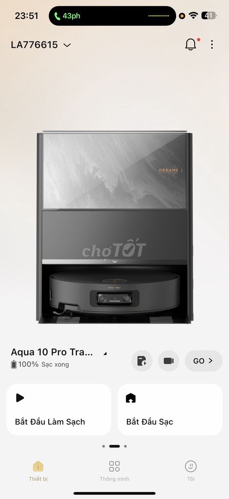 Robot hút bụi Dreame Aqua 10 Pro Xám. Mua bán Thiết bị vệ sinh, nhà tắm tại Quận Long Biên Hà Nội được đăng bởi Suong Dieuphuc hình 1