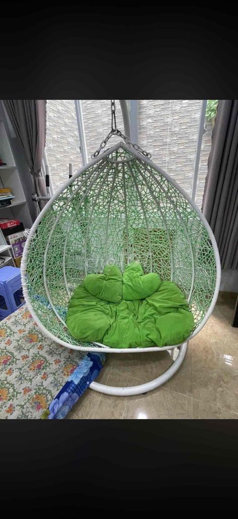 Xích đu đôi Sắt Trắng Xanh Lá. Mua bán Bàn ghế tại Quận Tân Bình Tp Hồ Chí Minh được đăng bởi vũ thanh hình 1